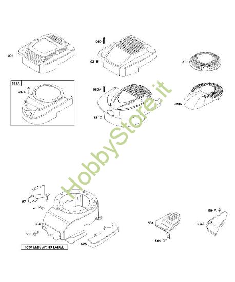 C - Alloggiamento/ripari ventola B&S - 12 €¦ 127807-0662-01 brand Stihl